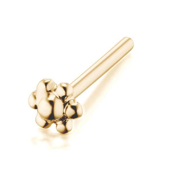 HOLD - Maria Tash Threaded Ball Flower Back 8mm Yellow Gold - Picture 1 of 1